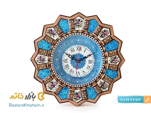 ساعت دیواری میناکاری و خاتم کاری شده اصفهان