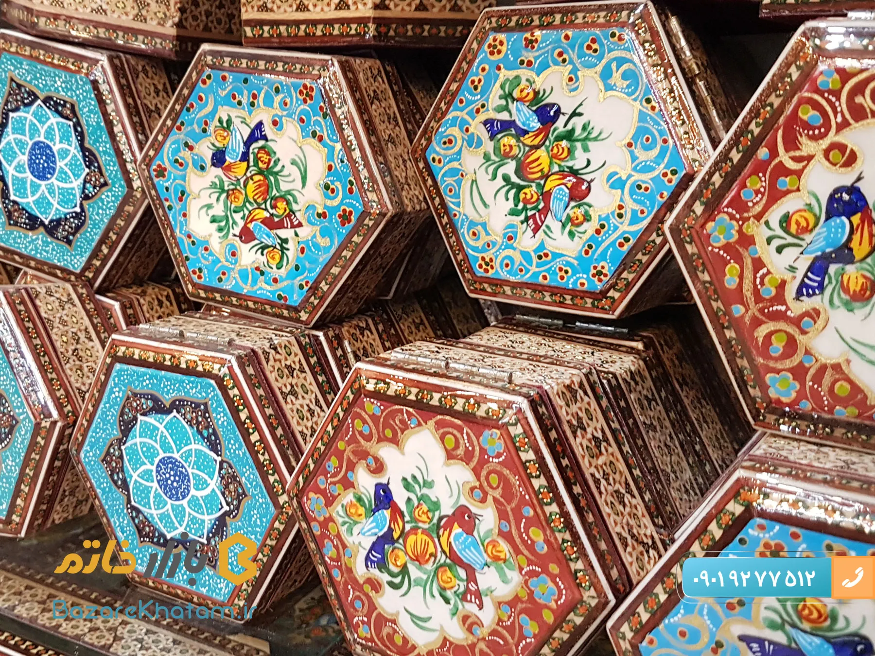کارگاه خاتم سازی در اصفهان و بهترین ظروف خاتم کاری شده