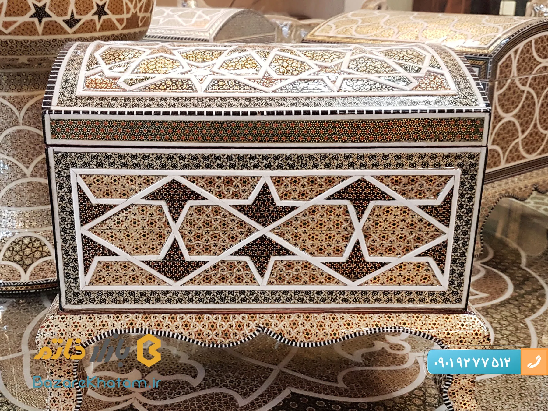 کارگاه خاتم سازی در اصفهان و بهترین ظروف خاتم کاری شده