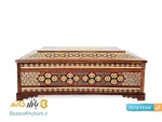 جعبه دستمال کاغذی خاتم کاری درب لولایی