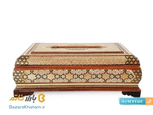 جا دستمال کاغذی خاتم کاری اصفهان