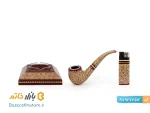 پکیج پیپ خاتم کاری ، فندک و زیرسیگاری
