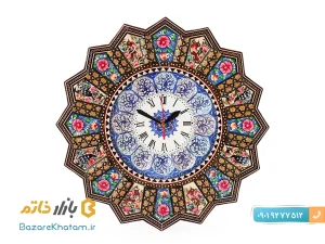 ساعت دیواری خورشیدی خاتم کاری اصفهان