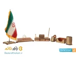 ست ۷ تکه میز اداری خاتم کاری شده اصفهان