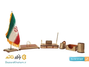 ست ۷ تکه میز اداری خاتم کاری شده اصفهان