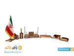 ست نفیس رومیزی اداری خاتم کاری شده