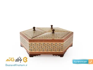 شکلات خوری خاتم کاری شده سه درب