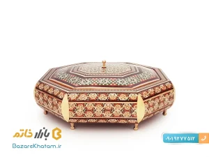شکلات خوری خاتم کاری ۸ ضلعی