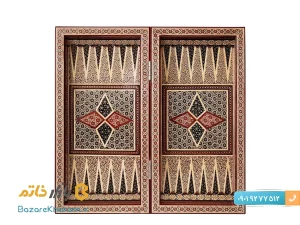 تخته نرد و شطرنج ۴۰ سانتی متری خاتم کاری شده