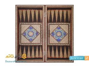 تخته نرد شطرنج و خاتم کاری شده طرح نقاشی تذهیب