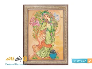 تابلو طرح مینیاتور ناز و نیاز